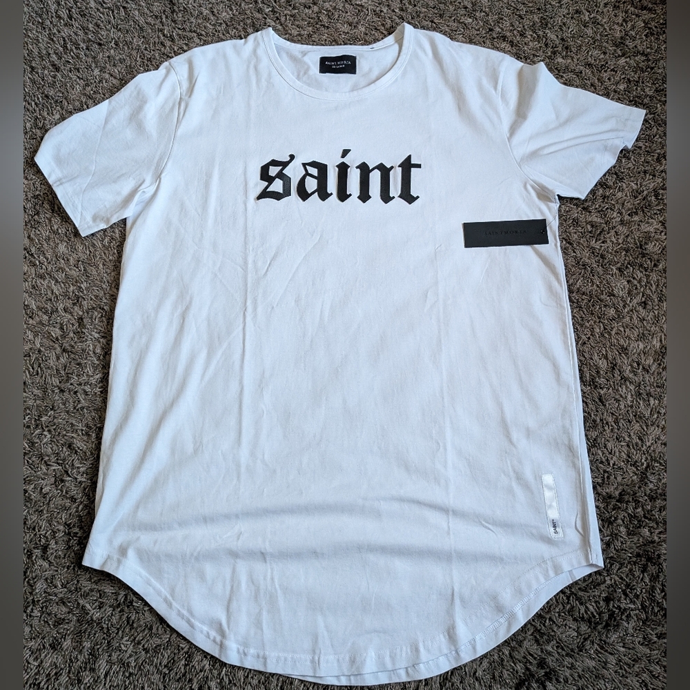 NWT Saint Morta White Cambronne El Duplo Shirt Sleeve Logo Tee Men's 3XL